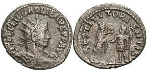 1 Антонініан Римська імперія (27BC-395) Мідь/Срібло Галліен (218-268)