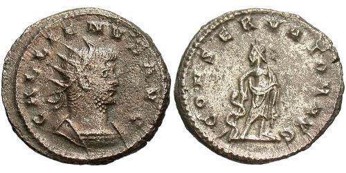 1 Антонініан Римська імперія (27BC-395) Мідь/Срібло Галліен (218-268)