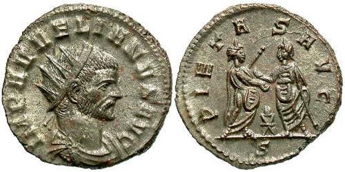 1 Антонініан Римська імперія (27BC-395) Мідь/Срібло Авреліан (215-275)