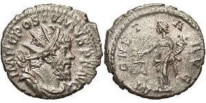 1 Антонініан Галльська імперія (260-274) Срібло Марк Латиній Постум (260-268)