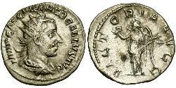 1 Антонініан Римська імперія (27BC-395) Срібло Требоніан Галл (206-253)