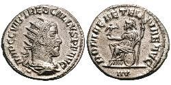 1 Антонініан Римська імперія (27BC-395) Срібло Требоніан Галл (206-253)