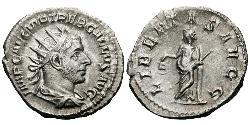 1 Антонініан Римська імперія (27BC-395) Срібло Требоніан Галл (206-253)