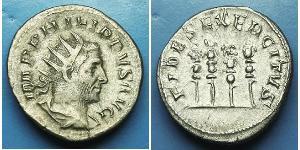 1 Антонініан Римська імперія (27BC-395) Срібло Філіпп Араб (204-249)