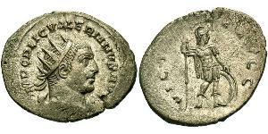 1 Антонініан Римська імперія (27BC-395) Срібло Валеріан I (193-260)