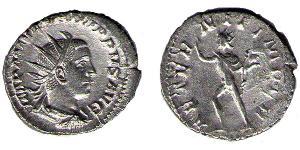 1 Антонініан Римська імперія (27BC-395) Срібло Філіп II (237-249)