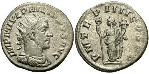 1 Антонініан Римська імперія (27BC-395) Срібло Філіпп Араб (204-249)