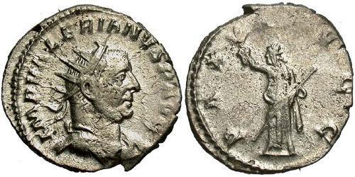 1 Антонініан Римська імперія (27BC-395) Срібло Валеріан I (193-260)