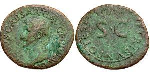 1 Асс Римская империя (27BC-395) Бронза Decimus Claudius Drusus (38BC-9BC)