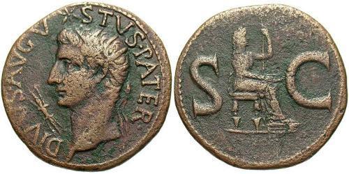 1 Асс Римська імперія (27BC-395) Бронза Октавіан Август (63BC- 14) 