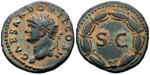 1 Асс Римская империя (27BC-395) Орихалк Домициан (51-96)