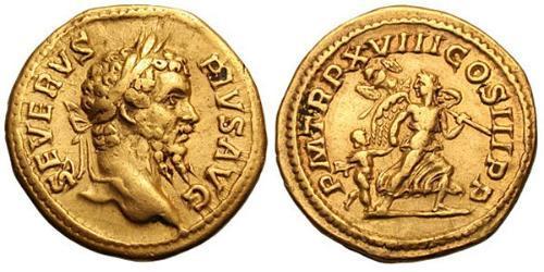 1 Ауреус Римская империя (27BC-395) Золото Септимий Север (145- 211)