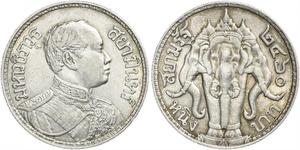 1 Бат Таїланд Срібло Vajiravudh (1880 – 1925) 