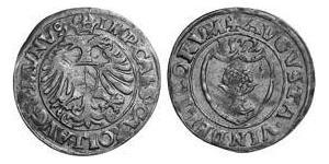 1 Батцен Аугсбург (1276 - 1803) Серебро Карл V император Св. Римской империи  (1500-1558)