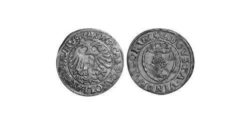 1 Батцен Аугсбург (1276 - 1803) Серебро Карл V император Св. Римской империи  (1500-1558)