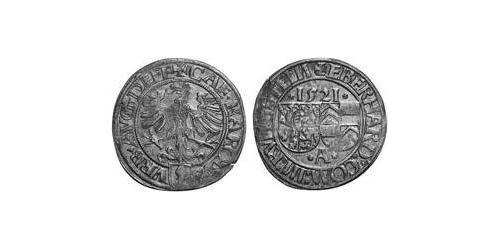1 Батцен Аугсбург (1276 - 1803) Срібло Карл V імператор Священної Римської імперії (1500-1558)
