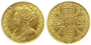 1 Гинея Королевство Англия (927-1649,1660-1707) Золото Анна (королева Великобритании)(1665-1714)