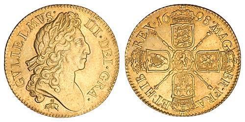 1 Гинея Королевство Англия (927-1649,1660-1707) Золото Вильгельм III (1650-1702)