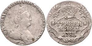 1 Гривенник Російська імперія (1720-1917) Срібло Катерина II (1729-1796)