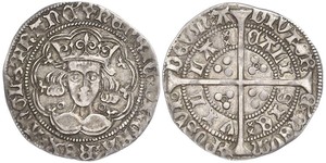 1 Гроут Королевство Англия (927-1649,1660-1707) Серебро Генрих VI (1421-1471)