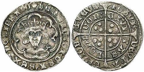 1 Гроут Королевство Англия (927-1649,1660-1707) Серебро Генрих VI (1421-1471)