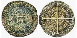 1 Гроут Королівство Англія (927-1649,1660-1707) Срібло Генріх VI (1421-1471)