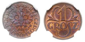 1 Грош Польская Республика (1918 - 1939) Медь 