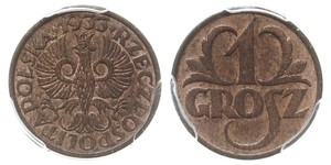 1 Грош Польська республіка (1918 - 1939) Мідь 