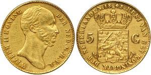 1 Гульден Королевство Нидерланды (1815 - ) Золото 