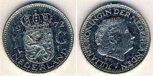 1 Гульден Королівство Нідерланди (1815 - ) Нікель/Срібло Юлиана ,королева Нидерландов (1909 – 2004)