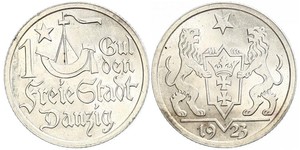 1 Гульден Gdansk (1920-1939) Серебро 