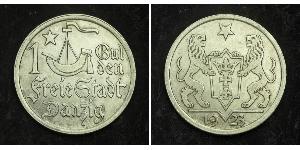 1 Гульден Gdansk (1920-1939) Серебро 