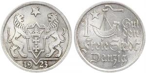 1 Гульден Gdansk (1920-1939) Серебро 