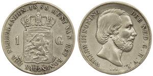 1 Гульден Королевство Нидерланды (1815 - ) Серебро 