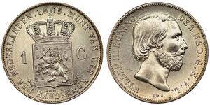 1 Гульден Королевство Нидерланды (1815 - ) Серебро 