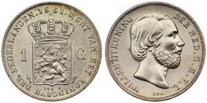 1 Гульден Королевство Нидерланды (1815 - ) Серебро 