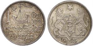 1 Гульден Gdansk (1920-1939) Срібло 
