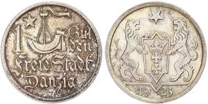 1 Гульден Gdansk (1920-1939) Срібло 
