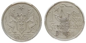1 Гульден Gdansk (1920-1939) Срібло 