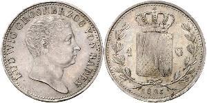 1 Гульден Велике герцогство Баден (1806-1918) Срібло Louis I, Grand Duke of Baden (1763 - 1830)