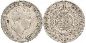 1 Гульден Королівство Вюртемберг Срібло William I of Württemberg