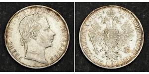 1 Гульден / 1 Флорин Австрийская империя (1804-1867) Серебро Франц Иосиф I (1830 - 1916)