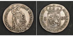 1 Гульден / 20 Стивер Королевство Нидерланды (1815 - ) Серебро 