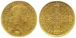 1 Гінея Королівство Англія (927-1649,1660-1707) Золото Карл II (1630-1685)