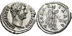 1 Денарий Римская империя (27BC-395) Серебро Адриан (76 - 138) 