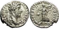 1 Денарий Римская империя (27BC-395) Серебро Коммод (161-192)