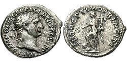 1 Денарий Римская империя (27BC-395) Серебро Траян (53-117)