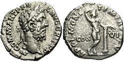 1 Денарий Римская империя (27BC-395) Серебро Коммод (161-192)