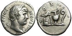 1 Денарий Римская империя (27BC-395) Серебро Адриан (76 - 138) 