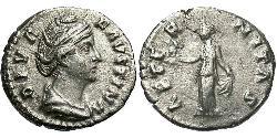 1 Денарий Римская империя (27BC-395) Серебро Фаустина Старшая(105-141)